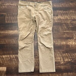 Kuhl Kanvus tan canvas outdoor hiking 5114 pants jean 38x32 actual 38x29 gorp